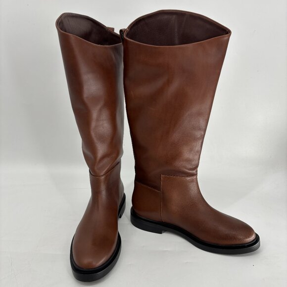 Steve Madden Womens Gaige Knee High Tall Riding Boots Brown Leather Size 9M NWB - Picture 4 of 9